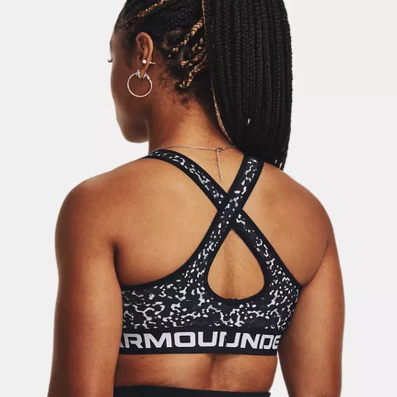 UNDER ARMOUR Armour Mid Crossback Print Sports Bra BNWOT - Picture 4 of 7